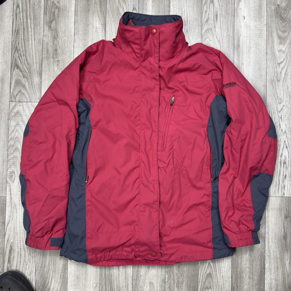 Vintage 90s Columbia Vertex Core Interchange Jacket Gorpcore Red Size M (b1)
